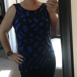 💙 Calvin Klein Abstract Print Sleveless Top